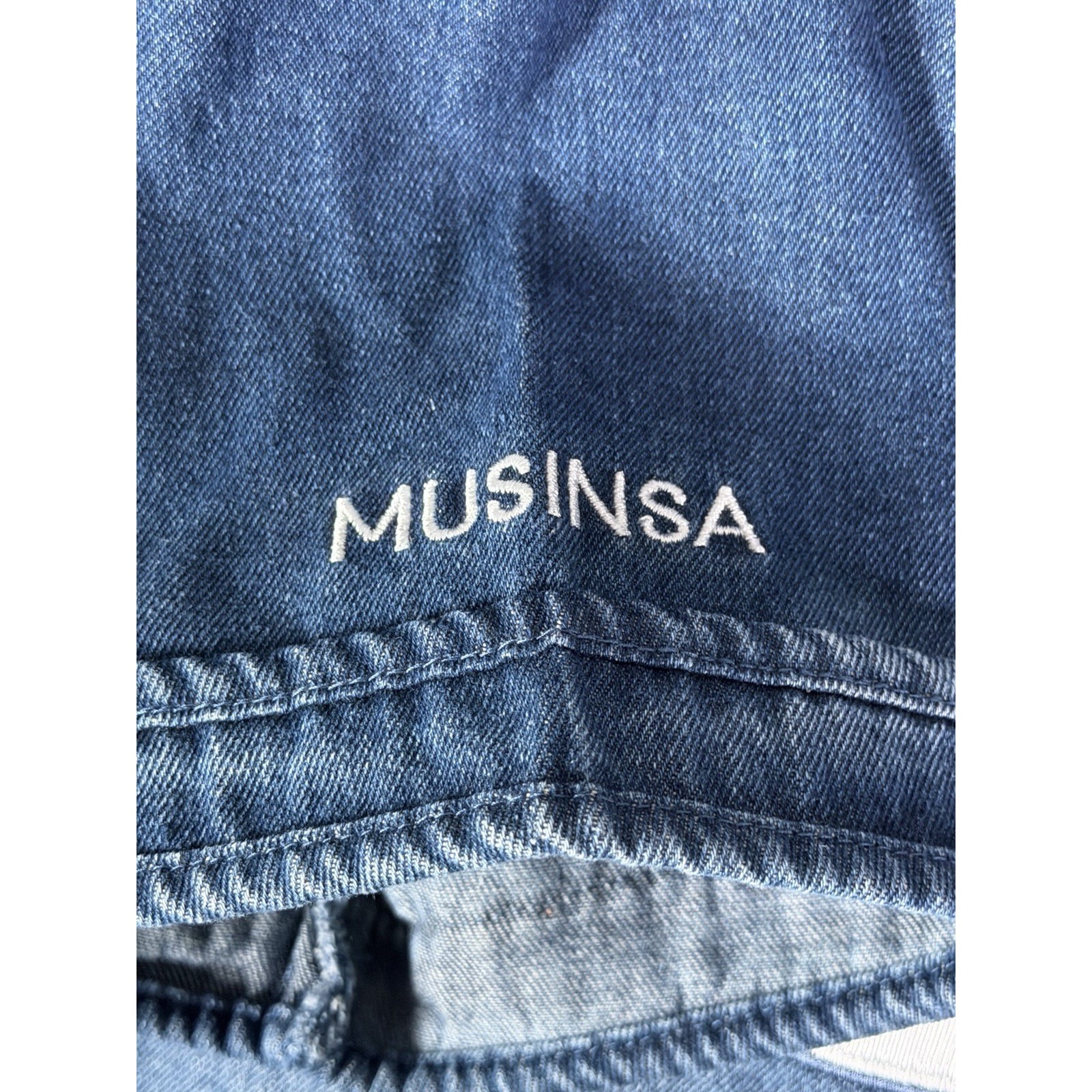 Ssg Landers X Musinsa 2024 Denim Baseball Jersey Size L Nwt Korean Kbo Official — image 6 of 8